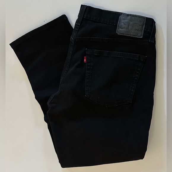 Levi's 541 Jeans Mens Size 36Wx30L Black Straight Stretch Casual Denim Pants - Picture 1 of 6
